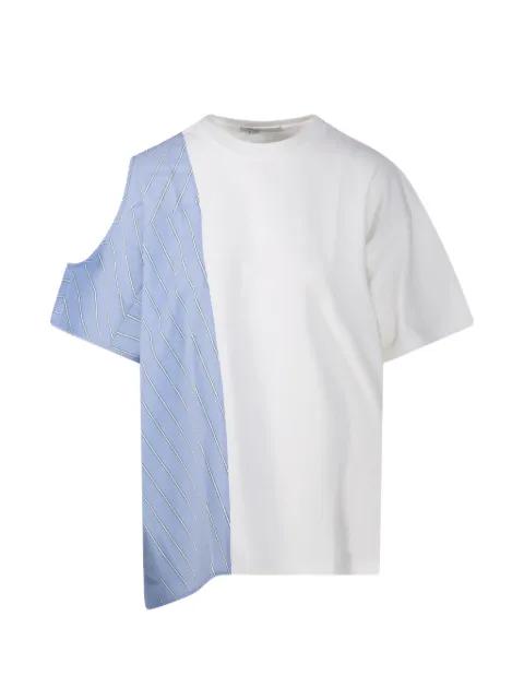 striped panel T-shirt by RE CODE