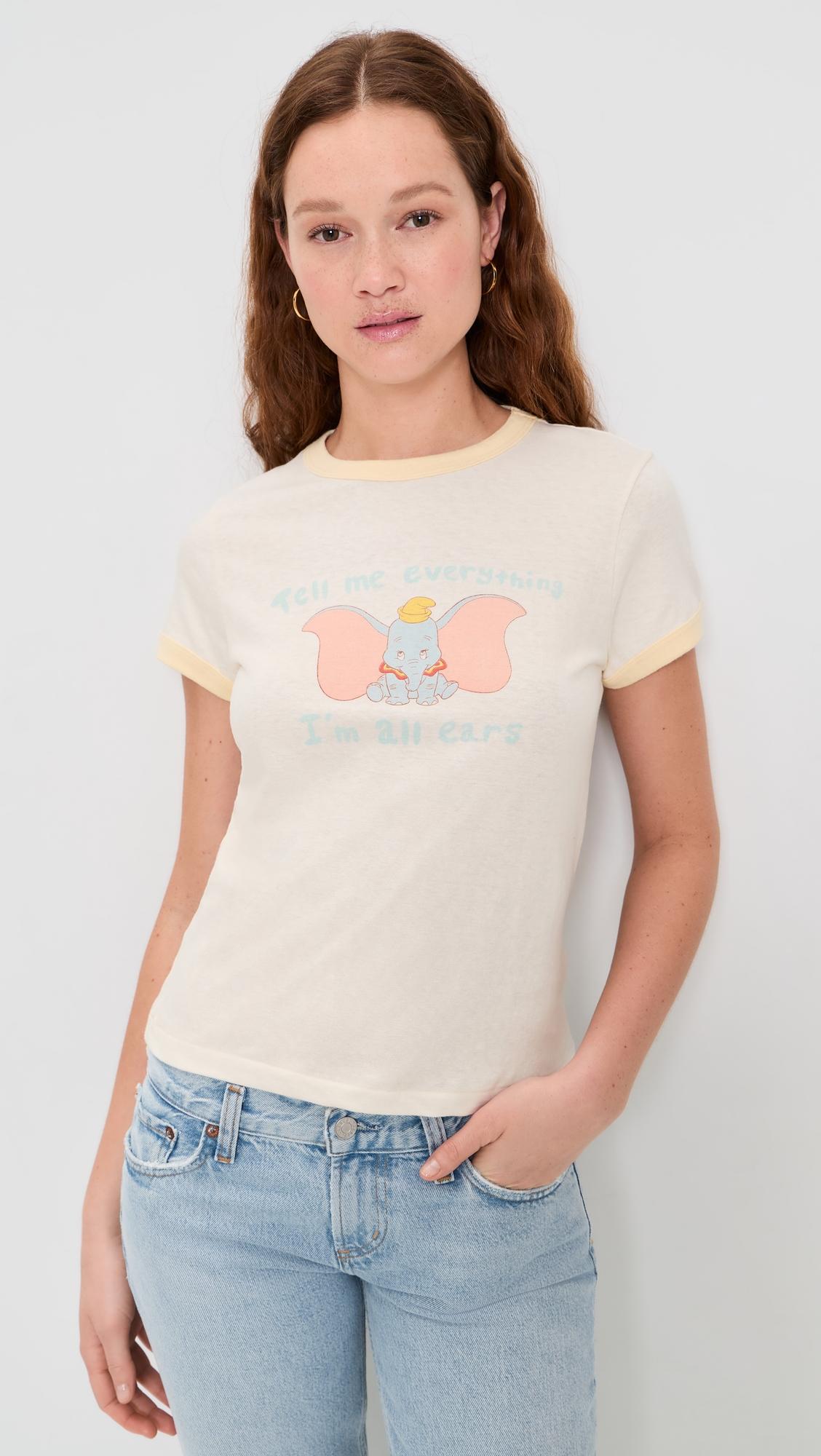 60s Slim Ringer Dumbo Tee by RE/DONE