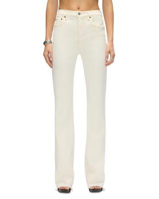 70s Bootcut High Rise Straight Jeans in Crema by RE/DONE