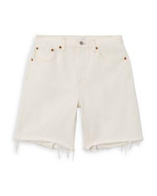 90s Comfy Mid Rise Jean Shorts in Crema by RE/DONE