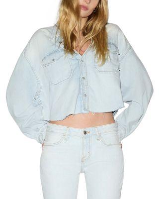 Camper Crop Jean Shirt by RE/DONE