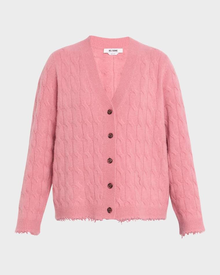 Cashmere Cable-Knit Cardigan by RE/DONE