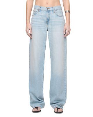 Loosie Low Rise Straight Jeans in Silver Springs by RE/DONE