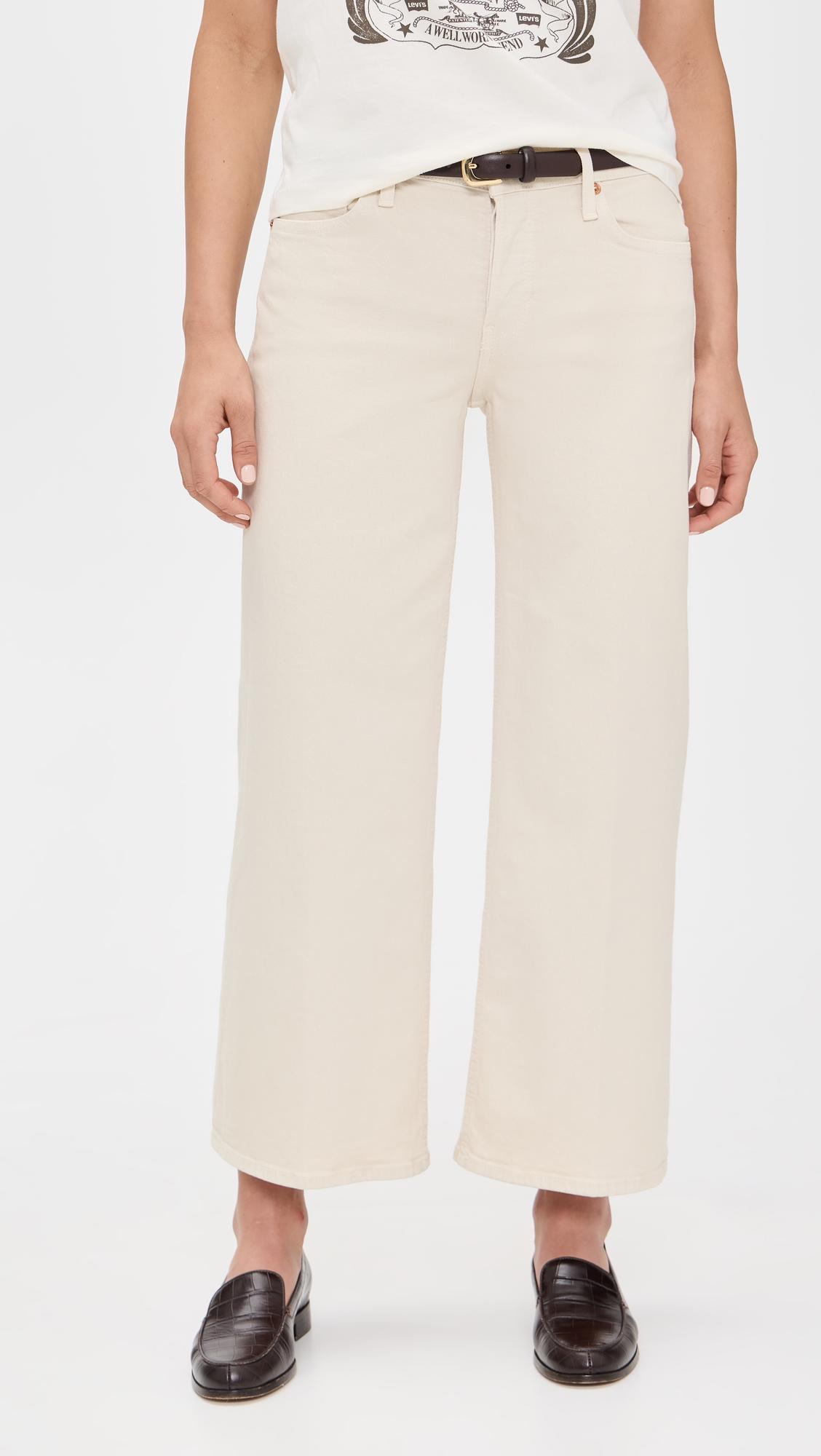 Mid Rise Wide Leg Crop Jeans by RE/DONE