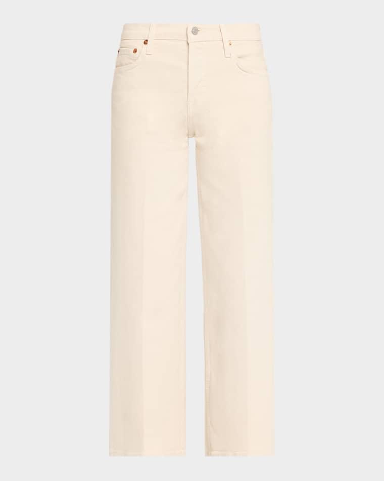Mid-Rise Wide-Leg Crop Jeans by RE/DONE