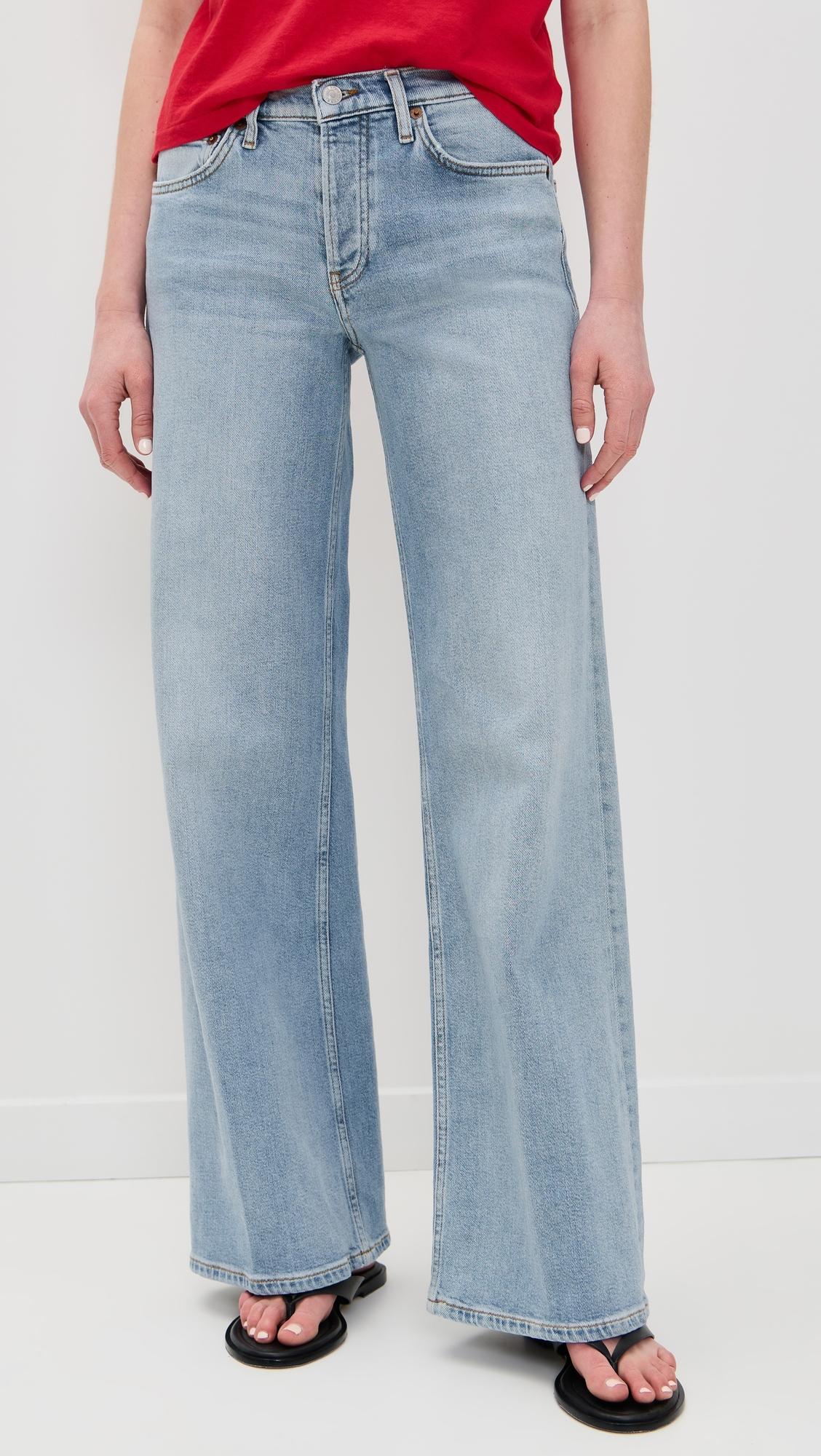Mid Rise Wide Leg Jeans by RE/DONE