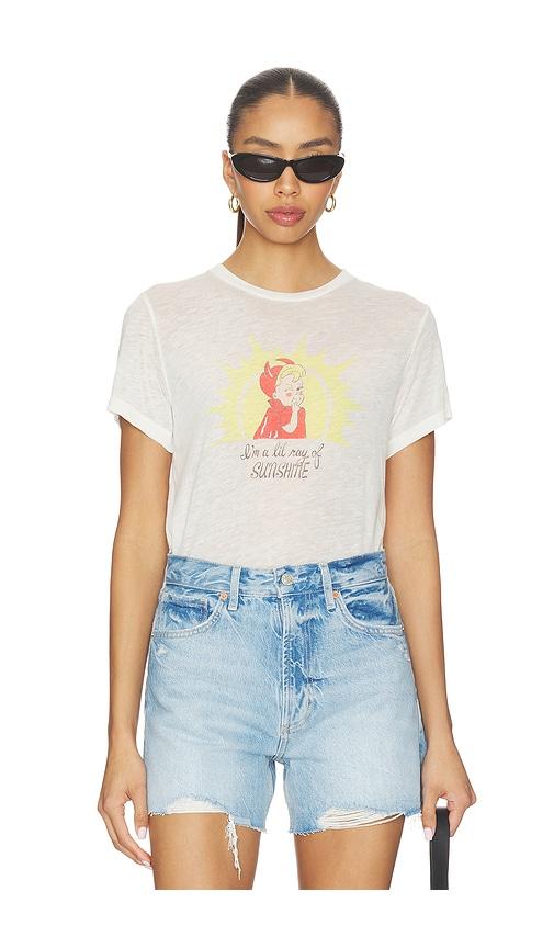 RE/DONE Classic Tee Ray Of Sunshine in Ivory by RE/DONE
