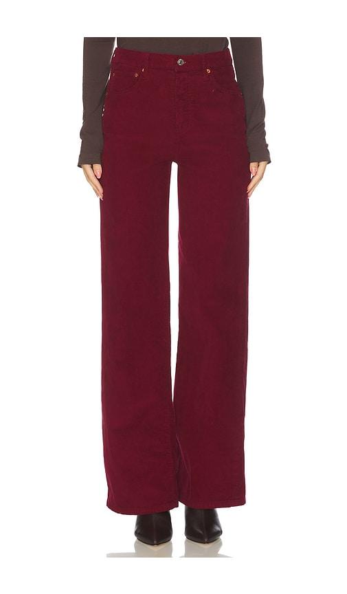RE/DONE High Rise Wide Leg Jeans in Red by RE/DONE