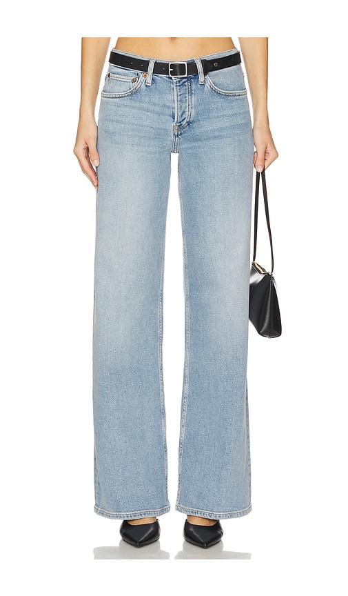 RE/DONE Mid Rise Wide Leg Jeans in Blue by RE/DONE