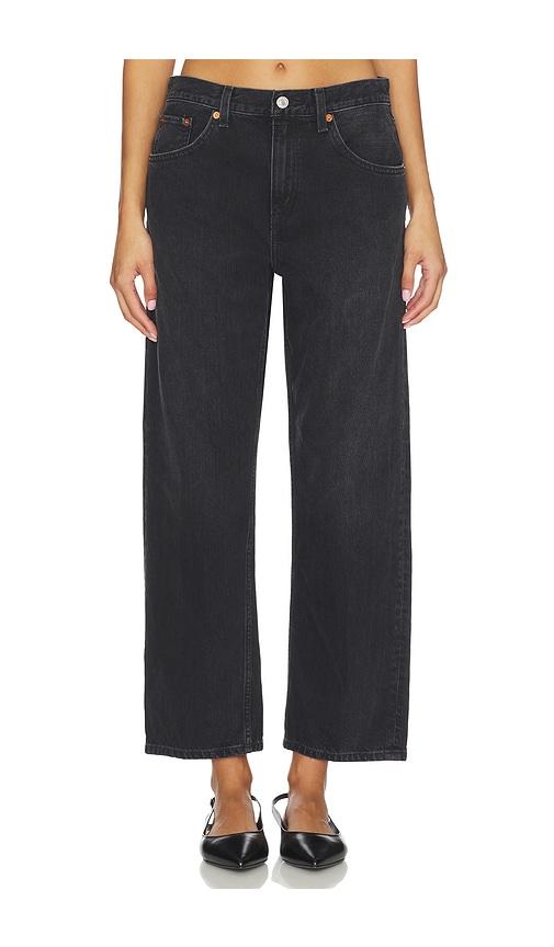 RE/DONE Ollie Wide Leg Jeans in Black by RE/DONE