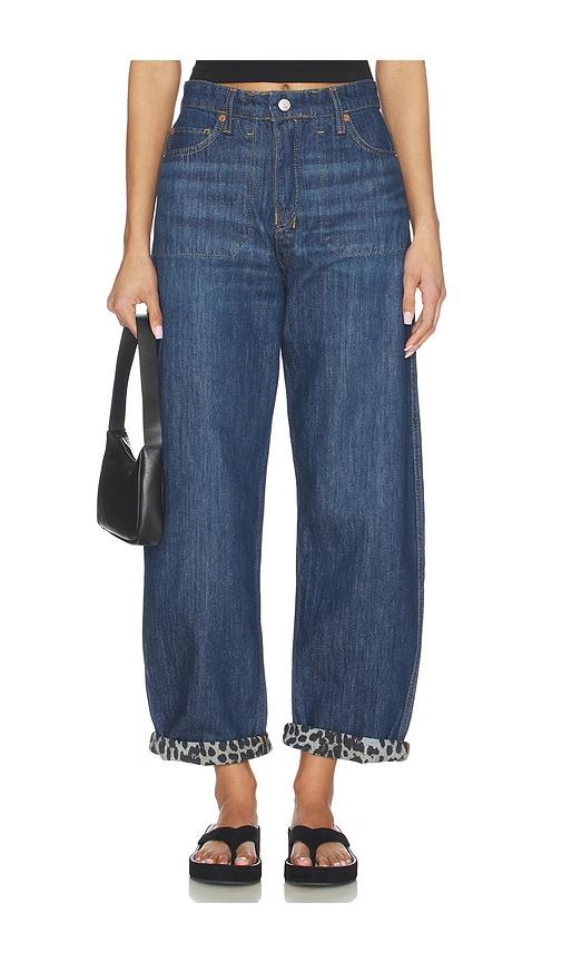 RE/DONE The Rewind Barrel Jean in Blue by RE/DONE