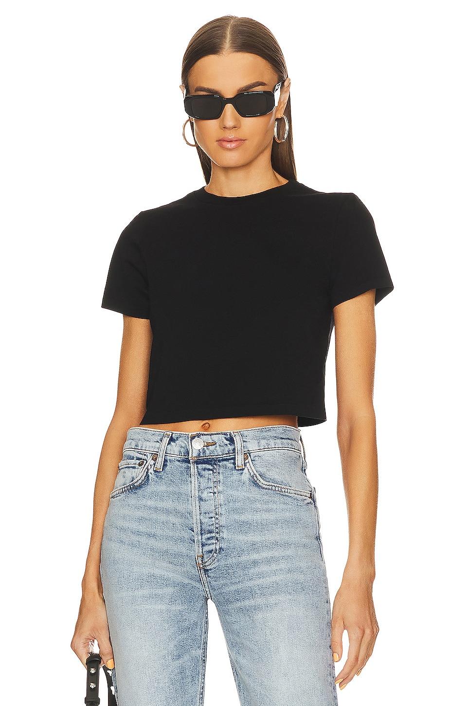 RE/DONE x Hanes Micro Tee in Black by RE/DONE