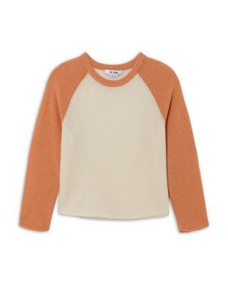 Shrunken Baseball Raglan Cashmere Sweater by RE/DONE