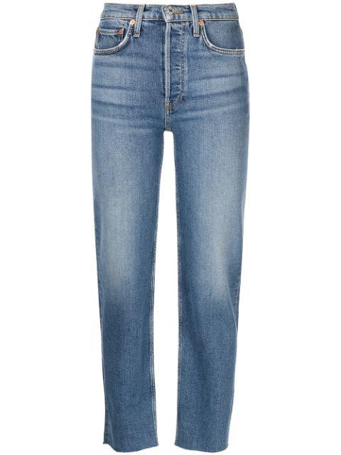 Stobe Pipe high-rise straight jeans by RE/DONE