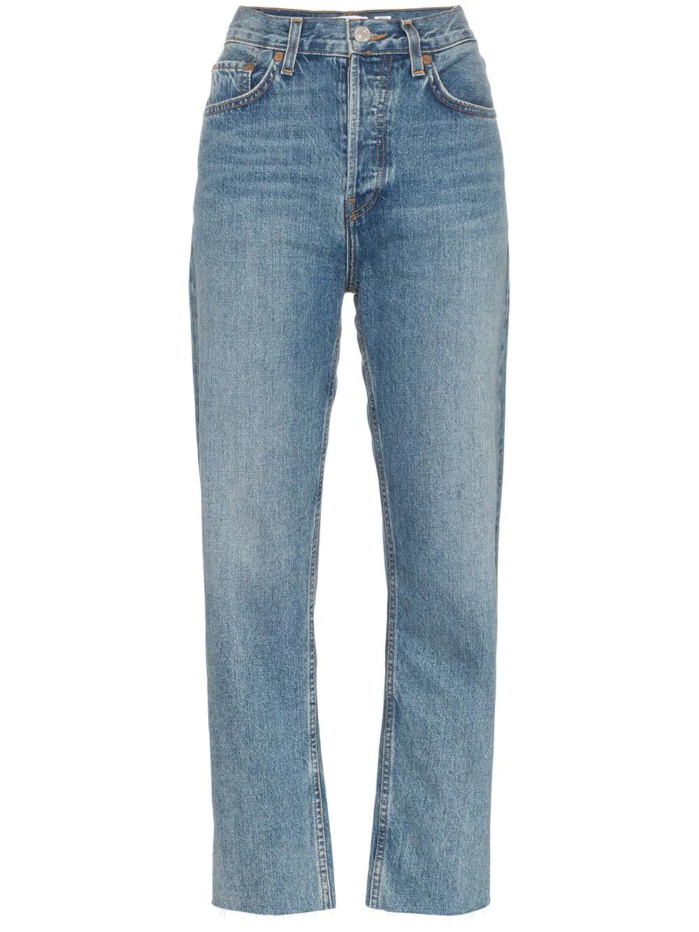 Stove Pipe cropped jeans by RE/DONE