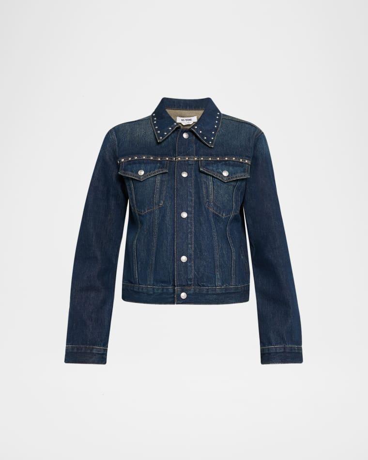 Studded Baby Trucker Jacket by RE/DONE