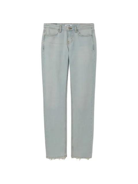 The Snatch Back frayed-hem straight-leg jeans by RE/DONE