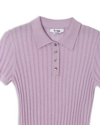 The Veil Pointelle Polo by RE/DONE