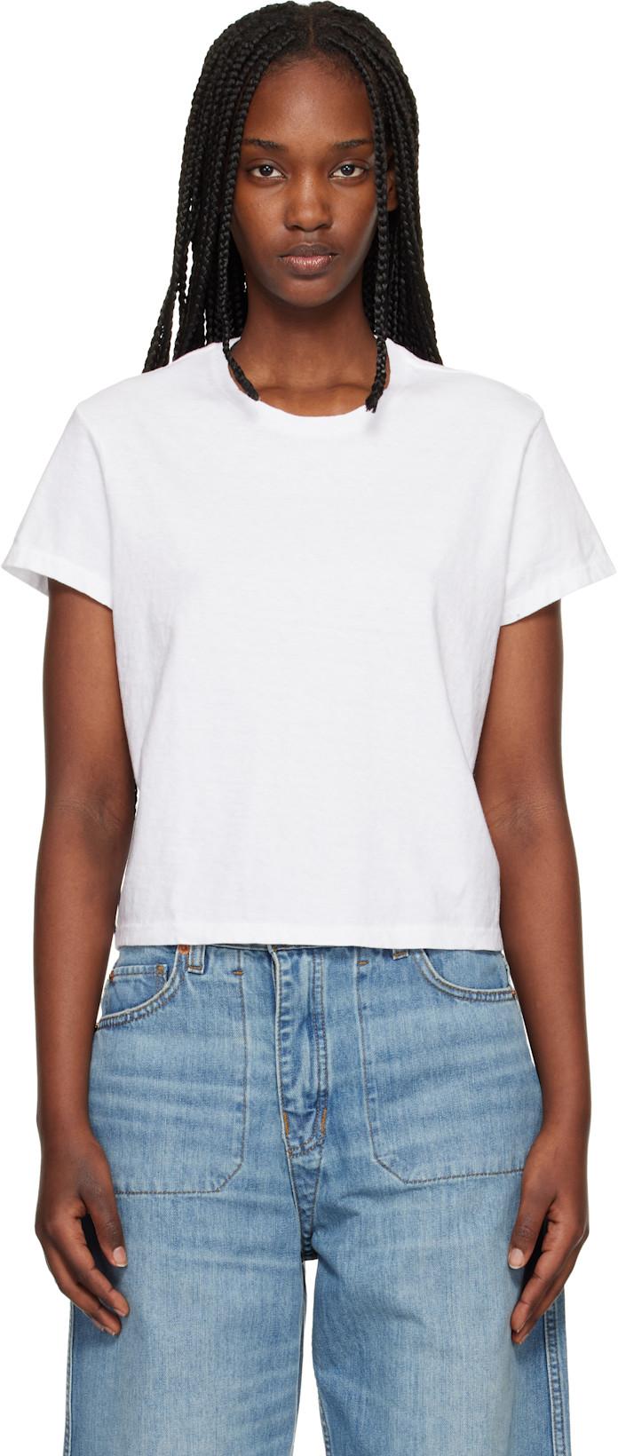 White Hanes Edition 1950s Boxy T-shirt by RE/DONE