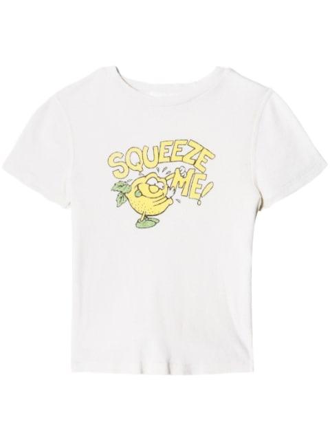 graphic-print crew neck T-shirt by RE/DONE