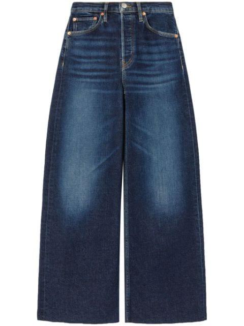 high-rise wide-leg jeans by RE/DONE