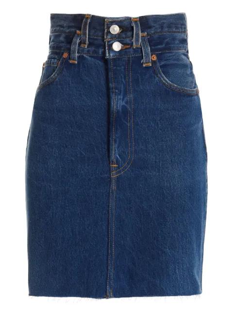 high-waisted denim skirt by RE/DONE