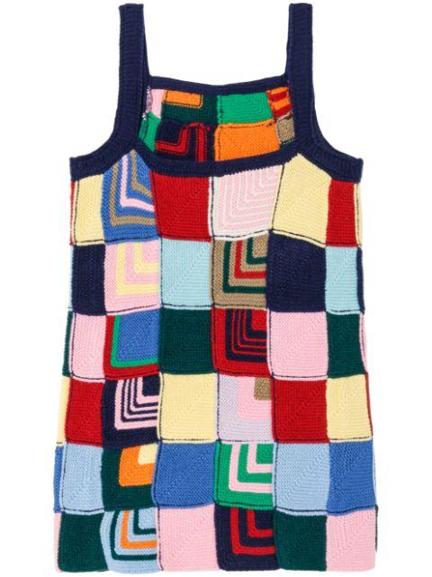 knitted patchwork dress by RE/DONE