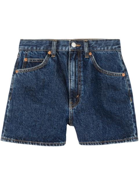 mid-rise denim shorts by RE/DONE