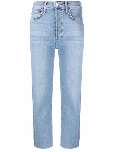 mid-rise straight-leg jeans by RE/DONE