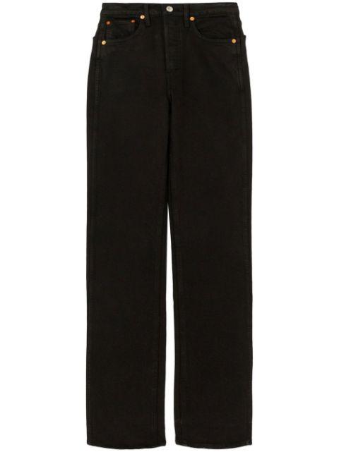 straight-leg high-rise jeans by RE/DONE
