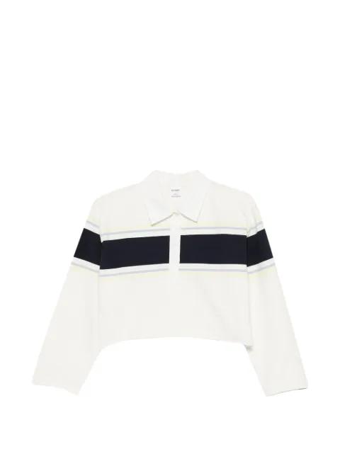 stripe-detail polo top by RE/DONE