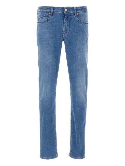 five-pocket logo-patch jeans by RE-HASH
