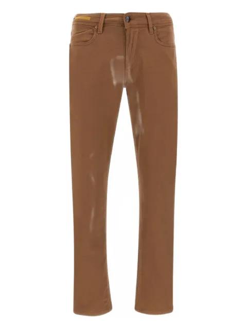 five-pocket logo-patch trousers by RE-HASH