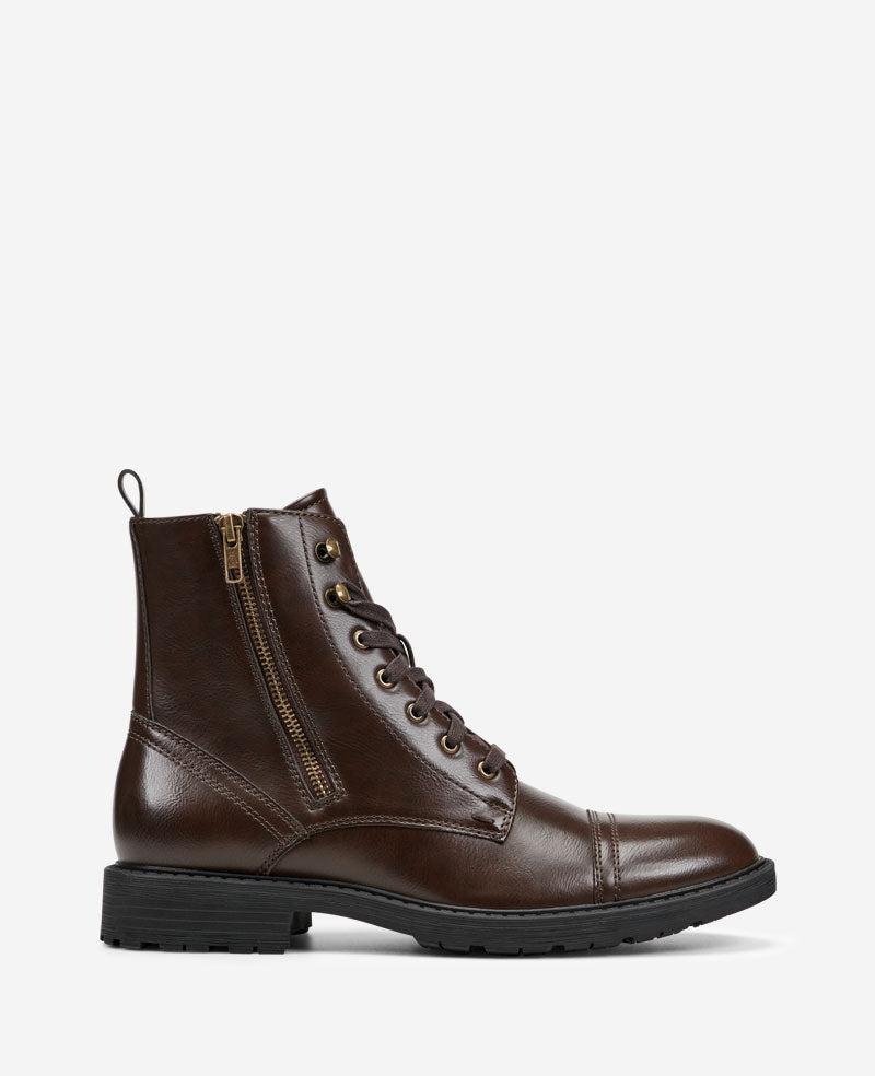 Reaction Kenneth Cole | Reaction - Captain Cap Toe Double Zip Combat Boot by REACTION KENNETH COLE