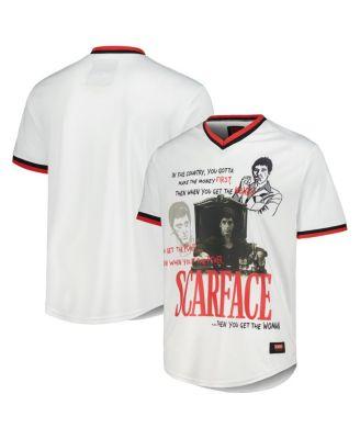Men's and Women's White Scarface Baseball Jersey by REASON Men's and Women's White Scarface Baseball Jersey by REASON