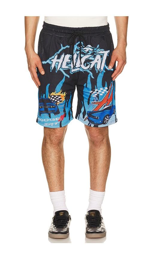 REASON Dodge Hellcat Mesh Short in Black by REASON