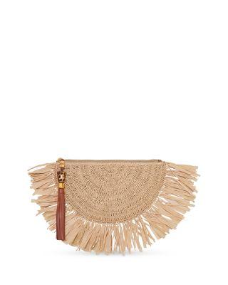 Lucia Small Raffia Clutch by REBECCA MINKOFF