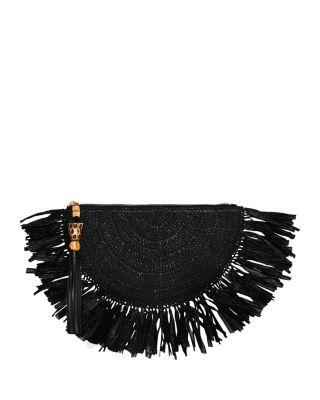 Lucia Small Raffia Clutch by REBECCA MINKOFF