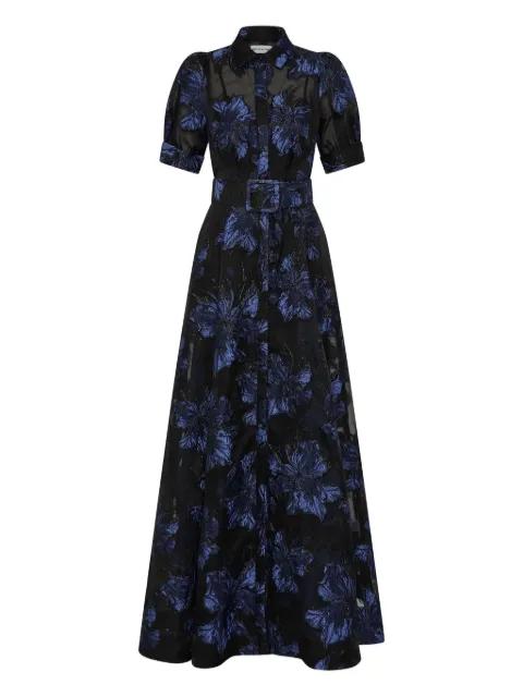 Alexandra floral belted maxi dress by REBECCA VALLANCE