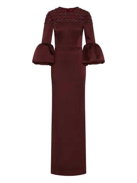 Alora embellished bell-sleeve maxi dress by REBECCA VALLANCE