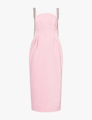 Amaro Diamante-Embellished Crepe Midi Dress by REBECCA VALLANCE