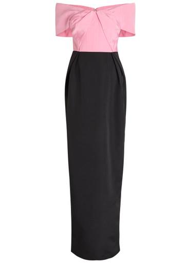 Amaro off-the-shoulder taffeta maxi dress by REBECCA VALLANCE