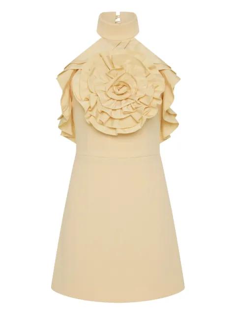 Aubriella ruffled floral mini dress by REBECCA VALLANCE