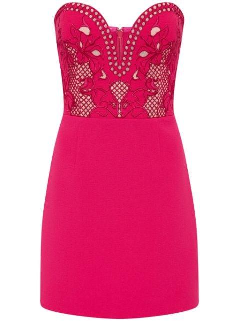Claudia floral-embroidery mini dress by REBECCA VALLANCE
