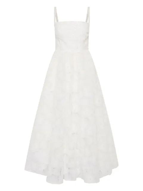 Deliah floral-embroidered midi dress by REBECCA VALLANCE