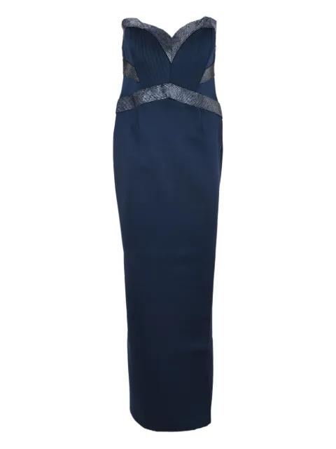 Elivera strapless pleated maxi dress by REBECCA VALLANCE