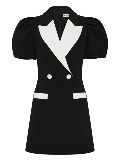 Emma puff-sleeve double-breasted mini dress by REBECCA VALLANCE