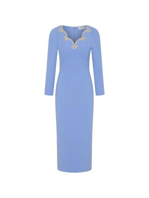 Harlynn V-neck midi dress by REBECCA VALLANCE