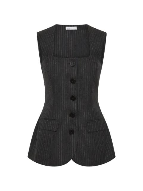 Harri pinstripe button-up top by REBECCA VALLANCE