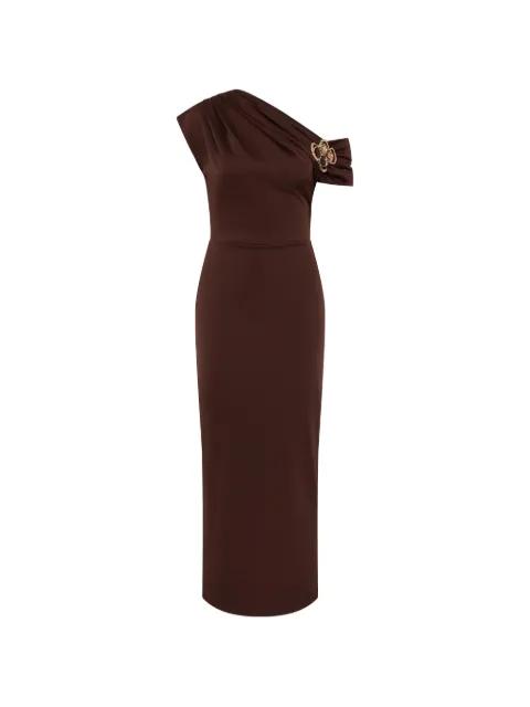 Hazine one-shoulder embellished midi dress by REBECCA VALLANCE